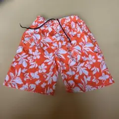 men'sオレンジ花柄水着 パンツ！