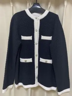 美品　Arpege story アルページュストーリーノーカラージャケット春秋冬
