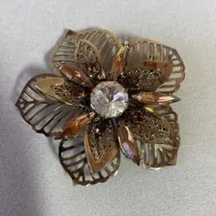 お花 フラワー ブローチ レトロ ★美品★