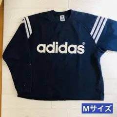 adidas ネイビー トレーナー スリーストライプス Mサイズ