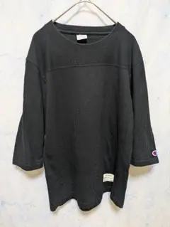 Champion チャンピオン 七分袖カットソー ブラック