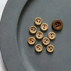 ボタン　木製　ウッド　10個