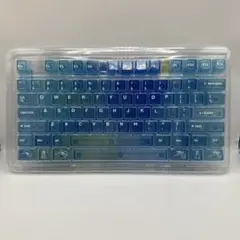 青い半透明　キーキャップ