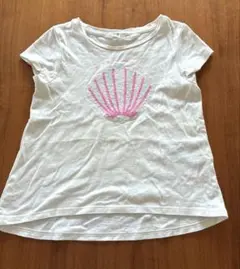 H&M 貝殻スパンコールTシャツ US 2-3Y