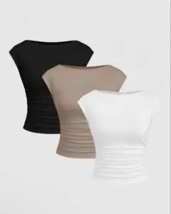 SHEIN フレンチスリーブ半袖 3枚セット JP-L(S)