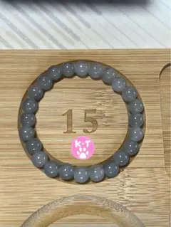 KTデザインブレスレット　灰紫薄色　フリーサイズ 約15cm(14〜16cm)も