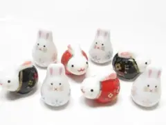 可愛い　ウサギ　トンボ玉　うさぎ　合計８個