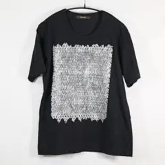 コムサメン　COMME　CA　MEN　ブラック　プリント　Tシャツ　半袖