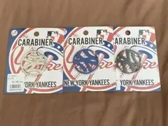 MLB カラビナ　シルバー　ブルー　ブラック　ニューヨーク・ヤンキース