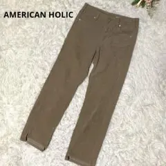 美品　アメリカンホリッコーデュロイパンツ グレーベージュ　カジュアル Mサイズ