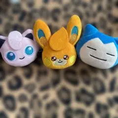 ポケットモンスター　フェイスぬいぐるみクリップ　3点セット