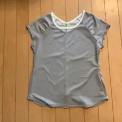 DANSKIN ライトグレー ラウンドネック ヨガウェア Mサイズ