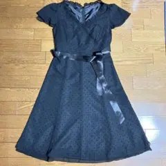 お値下げ！　美品　ワンピース Sサイズ　半袖 黒　ブラック　 フォーマルおでかけ