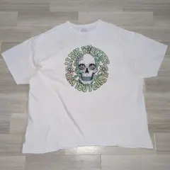 tシャツ 3XL ドクロ 骸骨 プリントtシャツ 白