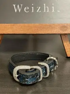 ★【新品＊未使用品】Weizhi パイソン　ジルコニア　ブレスレット　ブルー★