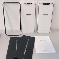 iphone12/12プロ 保護フィルム 2枚 ガイド枠