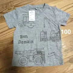 新品タグ付き　トラックとクレーンのイラストTシャツ 100cm