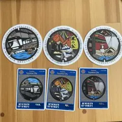 Toyama City マンホールカード 3枚セット 英語　富山市限定