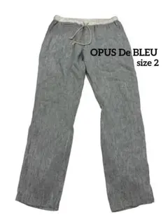 【最終値下げ】美品★OPUS De BLEU 麻100% ボトムス 【サイズ】2