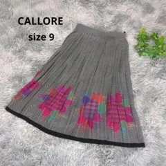 ✨️タグ付未使用品✨️ CALLORE キャローレ 花柄のロングプリーツスカート