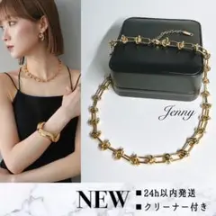 ノットデザイン ネックレス ゴールド ステンレス 結び目 Lumier 新品