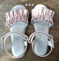 a.v.v フリル付きピンクサンダル　23cm