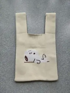スヌーピー 刺繍 トートバッグ