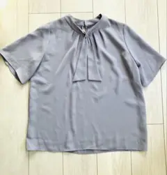 ユナイテッドアローズ　半袖ブラウス　くすみカラー　水色（ライトブルー）