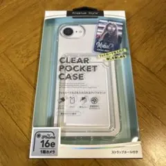 iPhone16e用クリアポケットケース PG-25KCTP01CL