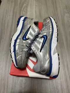Nike p−6000ランニングシューズ シルバー/ブルー