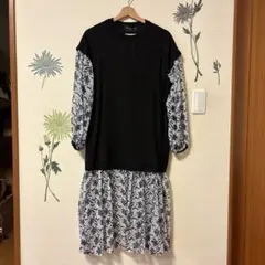 フラワープリント・スウェットワンピース