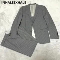 【極美品】INHALEEXHALE グレー ストライプ L