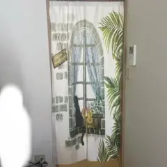 猫 のれん ロング