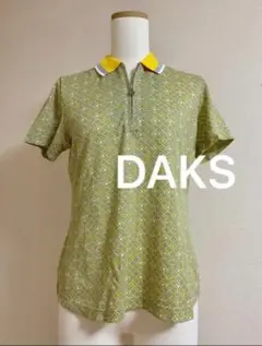 セール！美品！レディースDAKS グリーン 半袖ポロシャツ 綿100