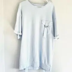 ☆美品☆【ZARA MAN ザラ　メン】　ライトブルー オーバーサイズTシャツ