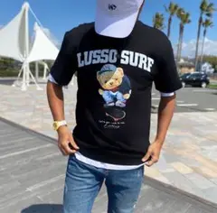 ⭐︎スケボーベアーTシャツ⭐︎くま　半袖　ブラック　LUSSOSURF