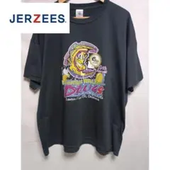 y2k ムーンライトウォーク/JERZEES US古着 ブラックTシャツY237