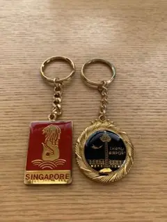 シンガポール　キーホルダー　２個セット