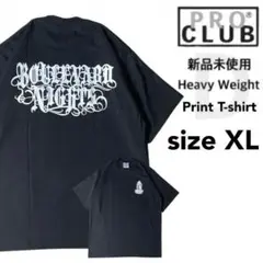 新品未使用 プロクラブ ヘビーウエイト プリント Tシャツ D柄 半袖 黒 XL