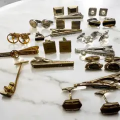 ヴィンテージ カフス＆タイピン セット まとめ売り メンズアクセサリー レトロ