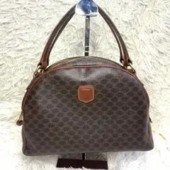 【美品】CELINE ハンドバック マカダム トリオンフ ハーフムーン PVC