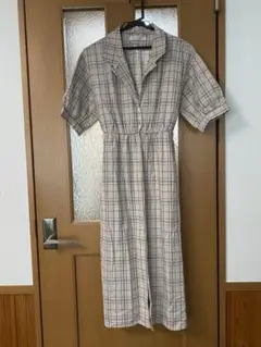 ワンピース　タータンチェック　羽織り　M