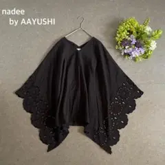 ナディー バイ アユーシ　nadee by AAYUSHI 　ポンチョ　黒　F