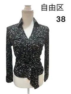 自由区　カシュクールドット柄　38