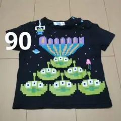 トイ・ストーリー　ピクセルアート　エイリアン　ディズニー　90 Tシャツ 黒
