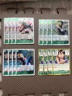 ワンピースカード 受け継がれる意志 ロー ゾロ サンジ 緑デッキ　まとめ売り