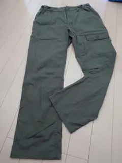 ブルークロス L 160センチ カーキ 綿 ロングパンツ