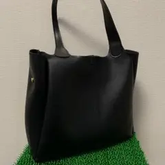 Stitch Detail Shoulder Tote Bag 、黒トートバッグ