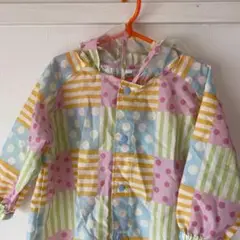 カッパ　フリル　ドット　カラフル　90 雨具