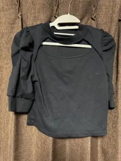 ブラック パフスリーブ Tシャツ